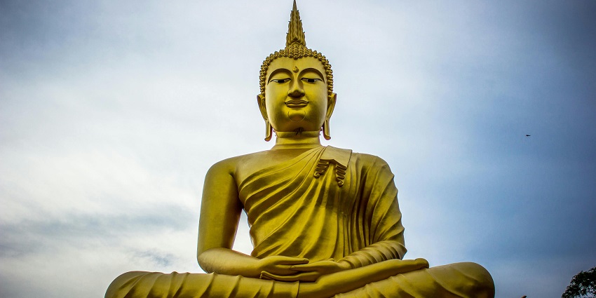 This massive golden statue of Buddha overlooking the valley stands as one of the most majestic monuments in Bhutan.