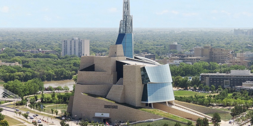 The Museum for Human Rights in Winnipeg, a significant cultural monument in Canada.