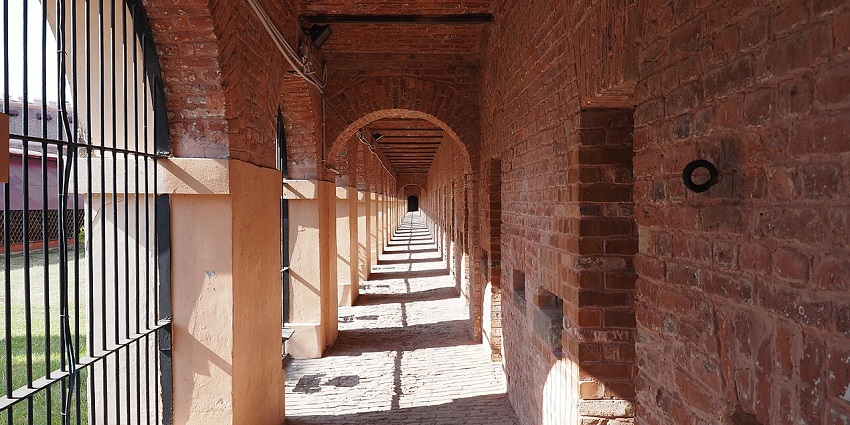View of Cellular Jail, a historic prison in the Andaman, showcasing its architecture