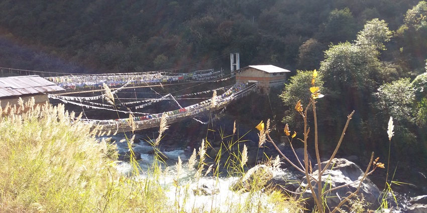 Chagzam Bridge, a traditional bridge is one of the places to visit in Tawang in November