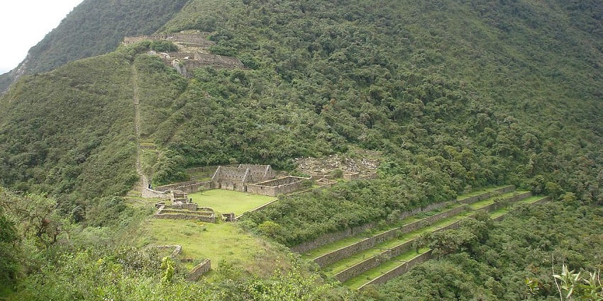 Choquequirao Citadel in the Choquequirao archaeological complex, with ruined architecture.