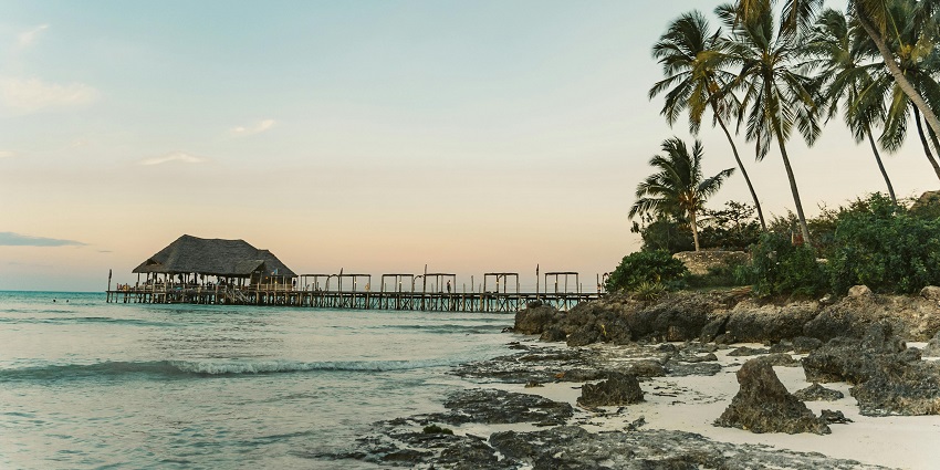 An island sanctuary with eco-lodges and a pristine coral reef reserve off the coast of Zanzibar.