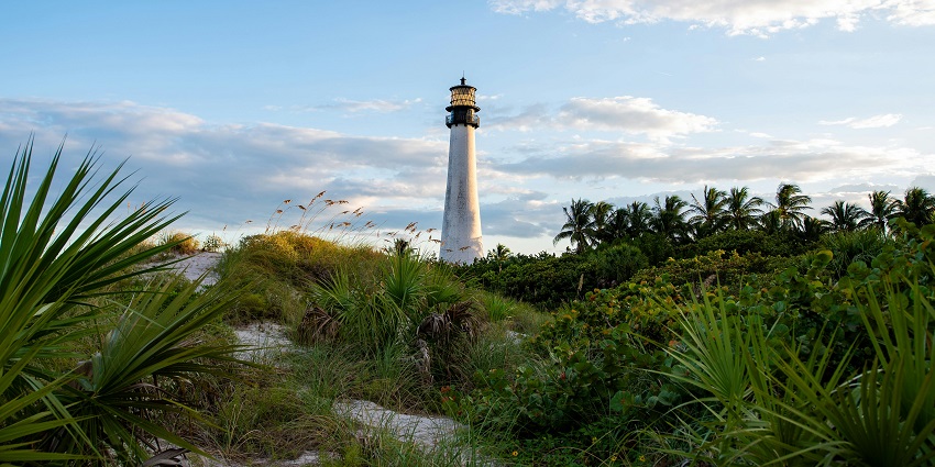 Historic Cape Florida Lighthouse offers scenic views, rich history, and photo opportunities.
