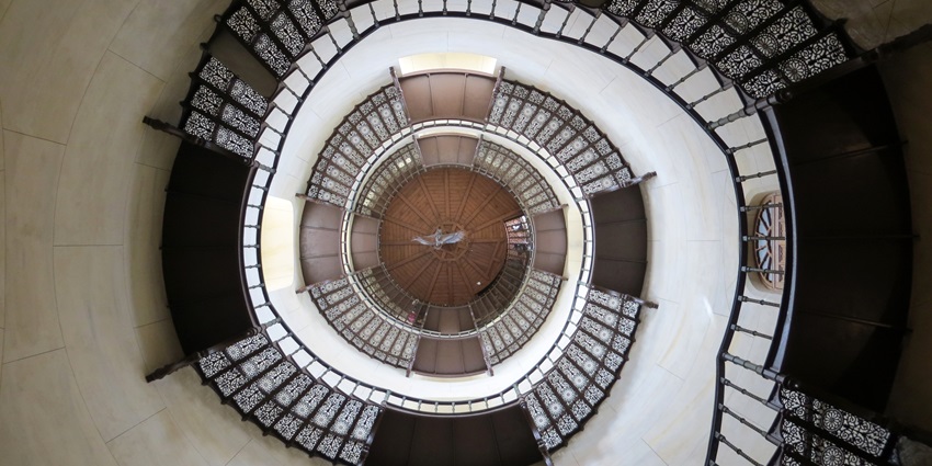 The Leaning Tower of Pisa's staircase, making its exploration one of the top things to do in Pisa.