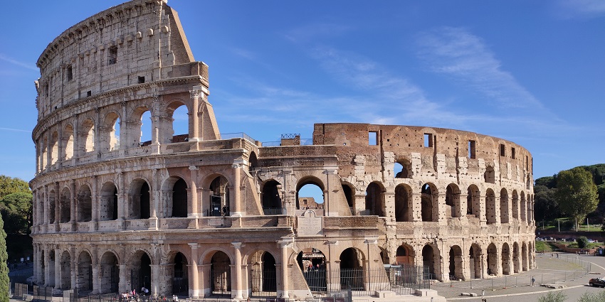 The Colosseum, with its ancient ruined architecture, is one of the best historical places in Italy.