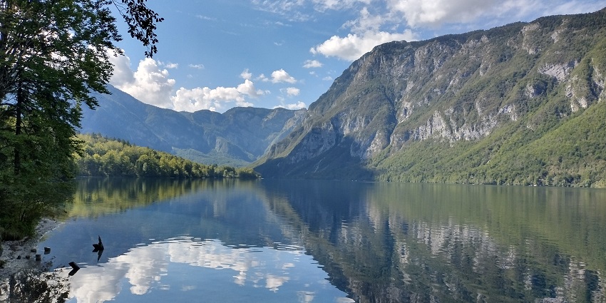 A walk around the serene Lake Bohinj in Triglav National Park is one of the best things to do in Slovenia.