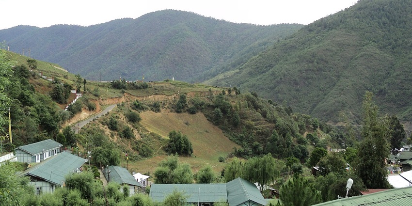 Dense mountains of Dirang, one of the best places to visit in Arunachal Pradesh in July