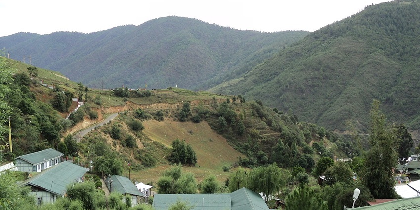 Aeriel view of Dirang is one of the best places to visit in Arunachal Pradesh in December