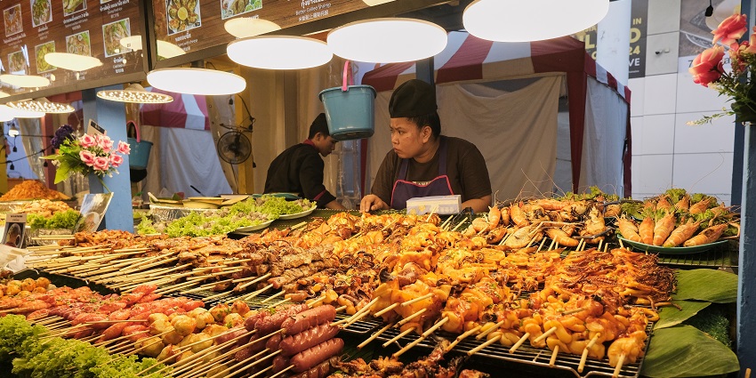 Bangkok, Thailand - February 20th 2024: Bangkok Street food stalls.