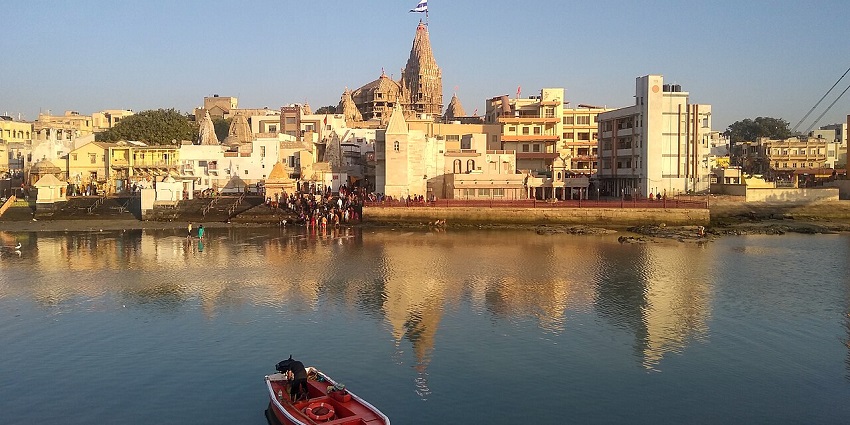 The Gomti River in Dwarka, one of the best places to visit in Gujarat in August