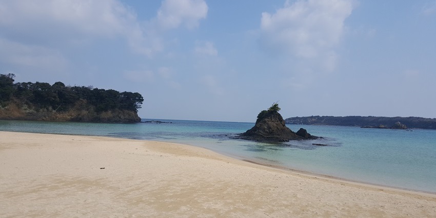 Tsushima’s mountainous coast highlights the natural diversity across the islands in Japan.