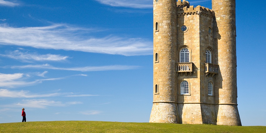 Things to do in the Cotswolds include climbing the iconic Broadway Tower for sweeping countryside views from one of England’s highest points.