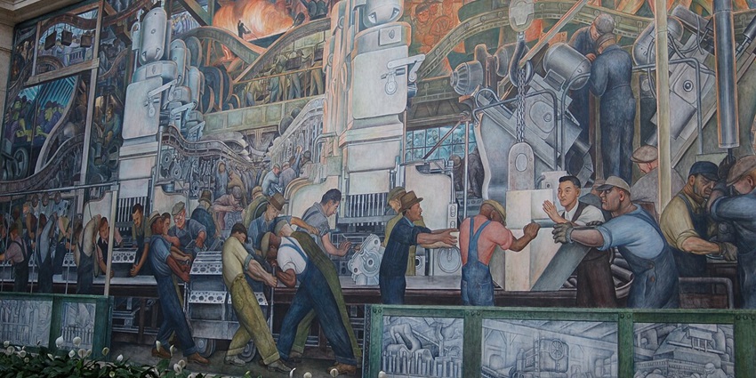 Things to do in Detroit include exploring Diego Rivera's murals depicting the industrial legacy.