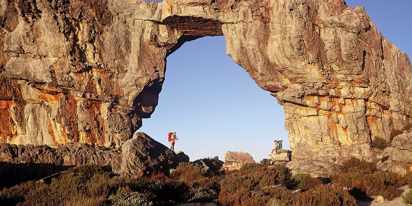 Hike through the ancient rock formations and San rock art in the Cederberg Mountains.