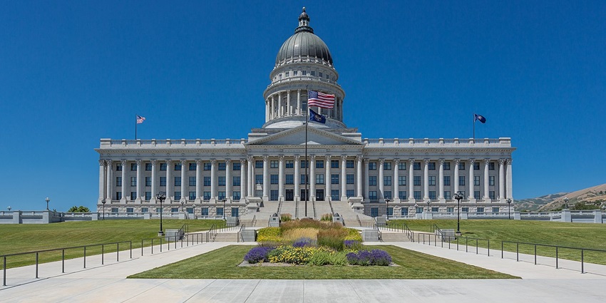 Touring the majestic Utah State Capitol building with its grand dome and scenic city views.