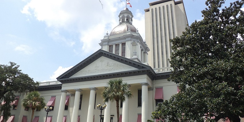 The Florida Historic Capitol Museum with traditional American architecture and lamps