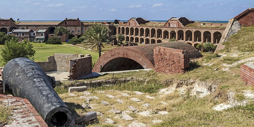 Fort Jefferson in Dry Tortugas National Park, one of the historical places in Florida