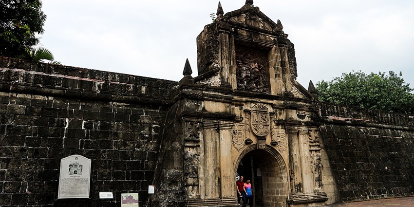 Fort Santiago old architectural site, on the list of historical places of Philippines.