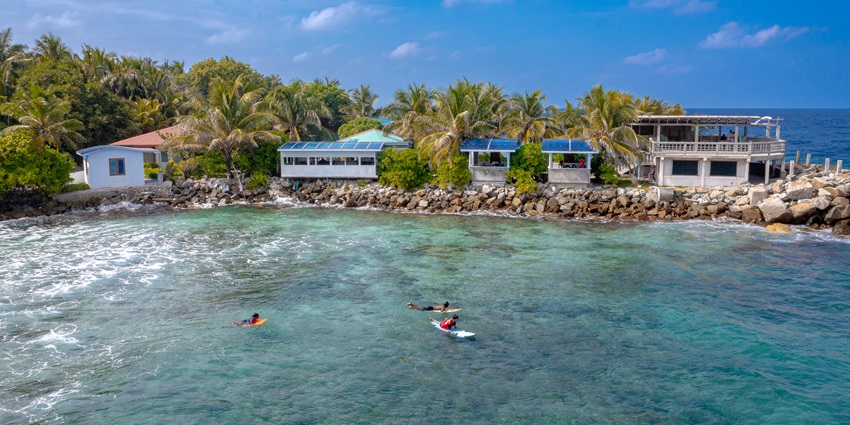 Fuvahmulah beach in Gnaviyani Atoll, one of the places to visit in Maldives in May