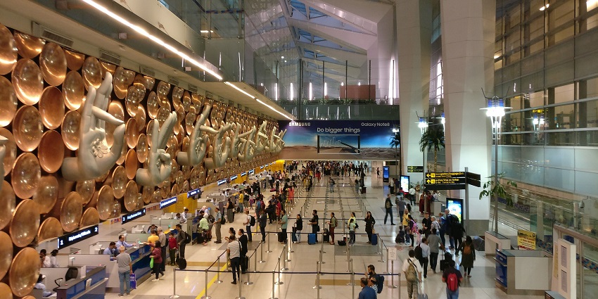Hast mudras at the Indira Gandhi International Airport is a major gateway from Delhi