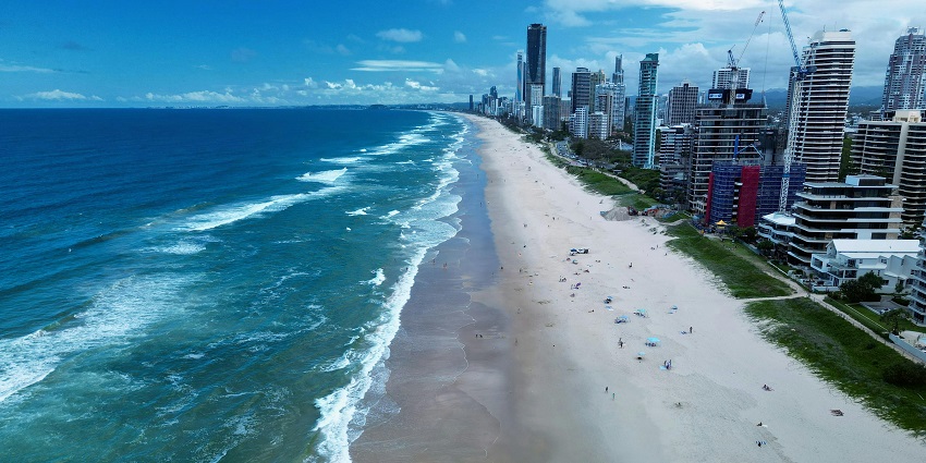 Gold Coast’s beachside skyline and blue waters is one the top 5 destinations in Australia.