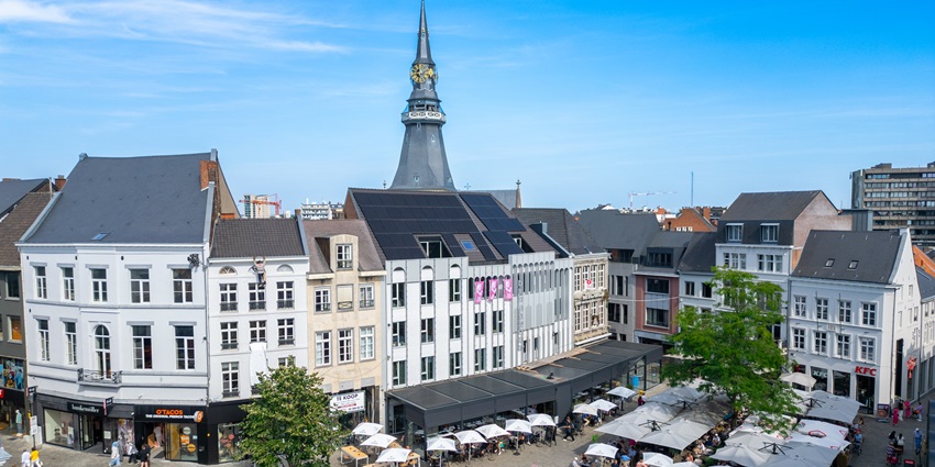The Grand Place- a medieval building, one of the most popular monuments in Belgium