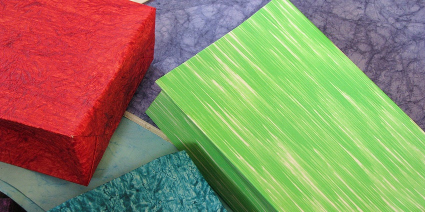 Colourful handmade paper and decoration on the guide on what to buy in Pondicherry.