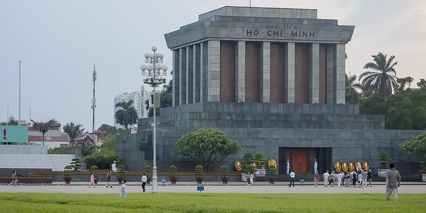 The Mausoleum of Ho Chi Minn, Hanoi, one of the best places to visit in Vietnam in January