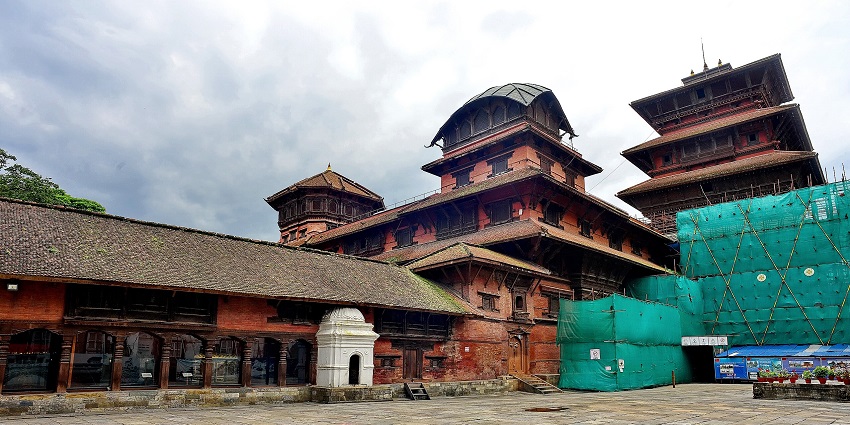 Hanuman Dhoka Palace complex and its historic royal courtyard, one of the monuments in Nepal.