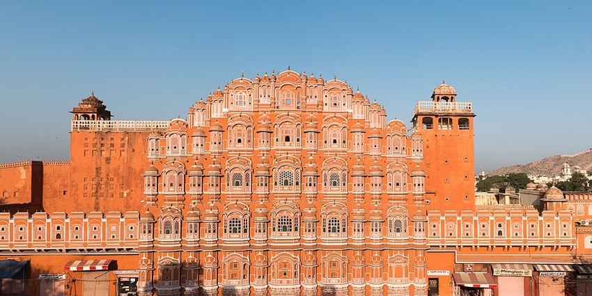 Hawa Mahal, an Iconic sandstone palace, is one of the places to visit in Jaipur in May