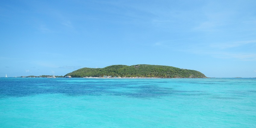 The scenic view and crystal clear water of Palomino Island off the coast of Callao.