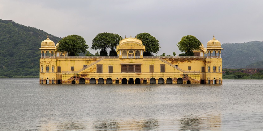Jal Mahal is a water palace floating on Man Sagar Lake, offering picturesque views