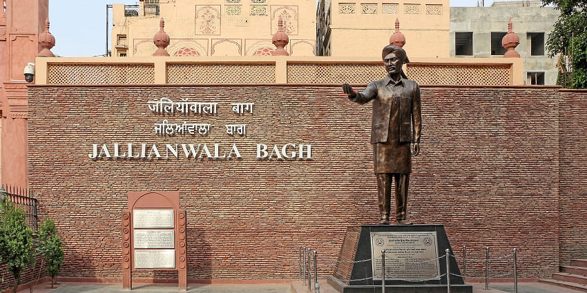 The Jallianwala Bagh in Amritsar, with the Martyrs’ Well and bullet-ridden walls