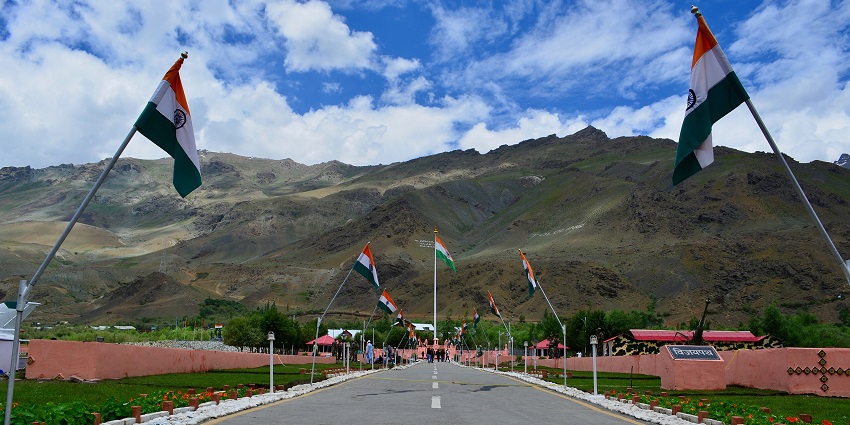 Kargil town is nestled in a deep valley, known for its rich historical significance.
