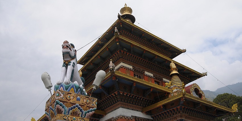 Khamsum Yulley Namgyal Chorten with traditional architecture and vibrant statue, one of the best places to visit in Bhutan in July.