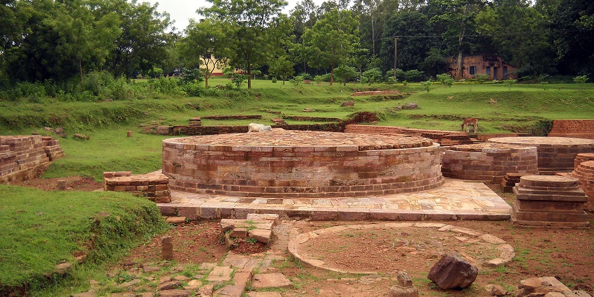 Lalitgiri Buddhist complex with the old ruined architecture of temples, amongst the best places to visit in Odisha in November.