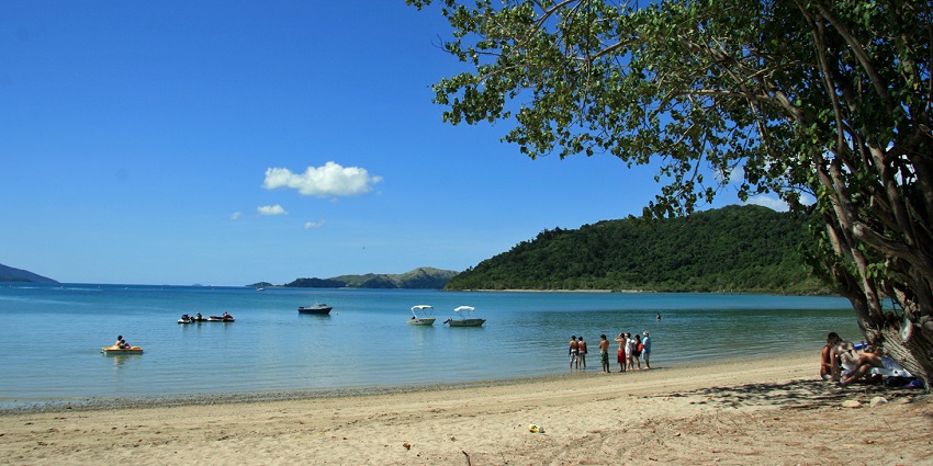 Scenic view of Long Island in Andaman with many boats, one of the places to visit in Andaman in December