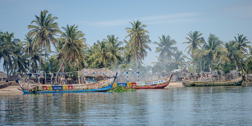 Hammock-friendly Islands in Ghana where you can relax under swaying palm trees.