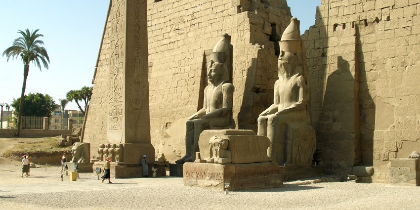 Luxor Temple with colossal columns and statues, among the best monuments in Egypt.