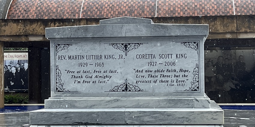 Martin Luther King Jr. monument at Fulton County National Historical Park, Georgia.