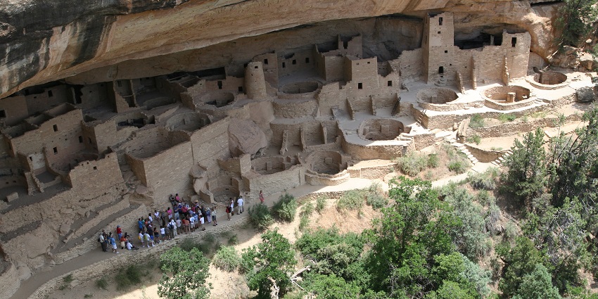 Ancient cliff dwellings at Mesa Verde, one of the historical places in Arizona to explore.