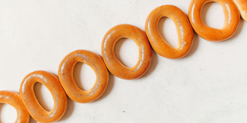 Montreal’s signature bagels served on a plate – What Food Is Montreal Famous For