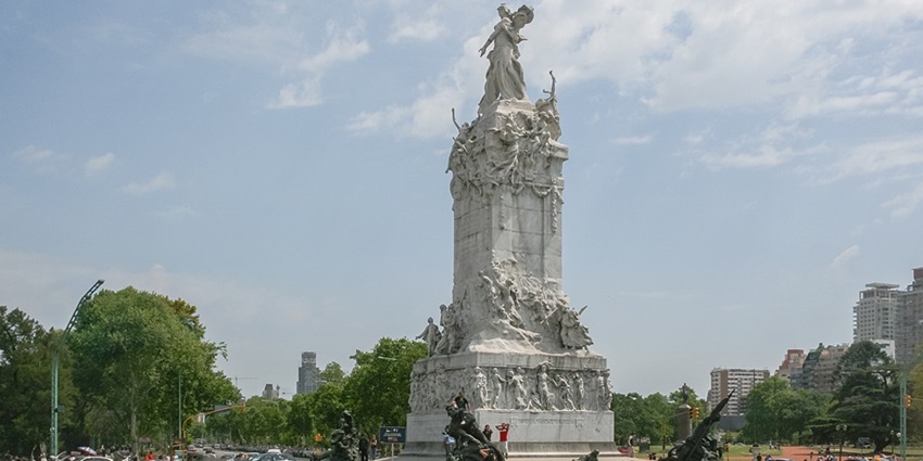 Monument of Magna Carta in Argentina with intricate carvings and detailed architecture