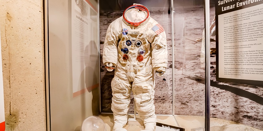 The Neil Armstrong Air & Space Museum features space exploration in a museum, Ohio