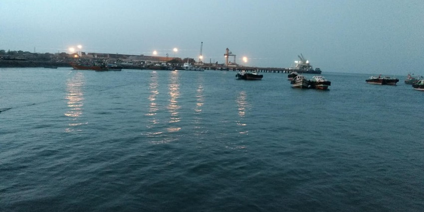 Okha Port, located in Gujarat, India, is a key coastal hub for commerce, and shipping.