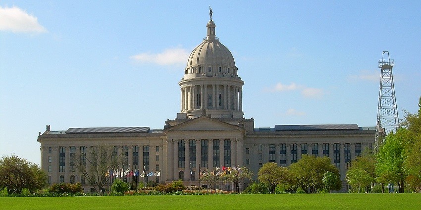 Dome of the Oklahoma State Capitol, one of the most popular historical places in Oklahoma