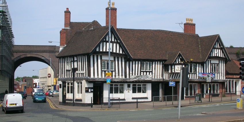 The Old Crown pub, Birmingham’s oldest secular building, is one of the historical places in Birmingham.