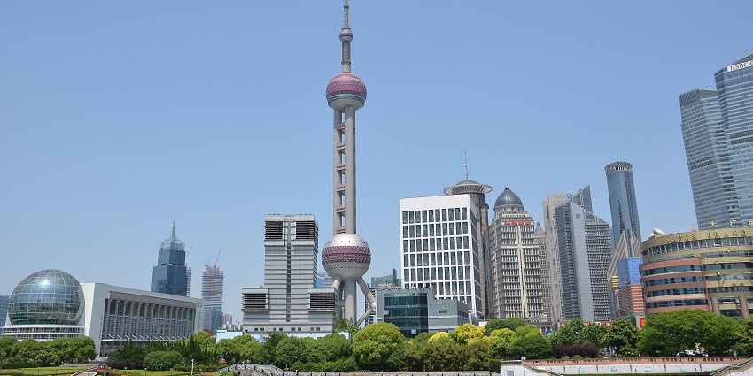 The modern tower with pink spheres in Shanghai is among the best monuments in China.