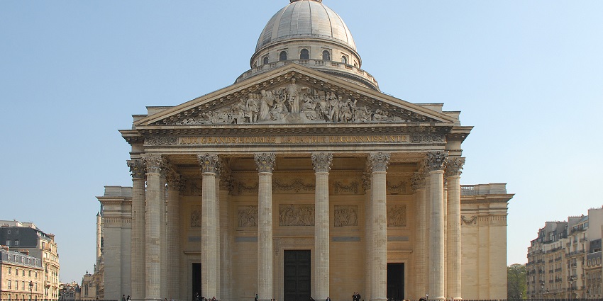 The Neoclassical dome of the Panthéon is one of the popular historic places in Paris for visitors to check out