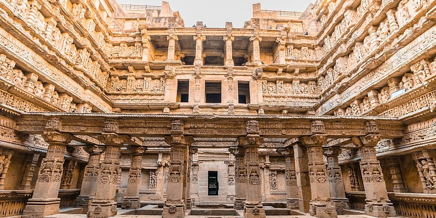 Rani ki Vav in Patan, a UNESCO Heritage stepwell adorned with intricate sculptures